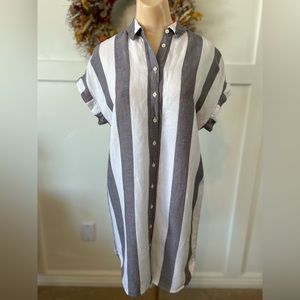 🌶️ Madewell Maywood Stripe Shirtdress. Size XS